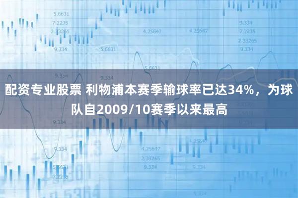 配资专业股票 利物浦本赛季输球率已达34%，为球队自2009/10赛季以来最高